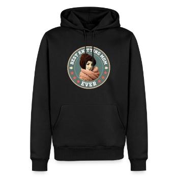 Nähen Stricken Häkeln Mama Best Knitting Mom Ever - Männer Premium Bio Hoodie - Schwarz - Vorne - Nico (187cm)