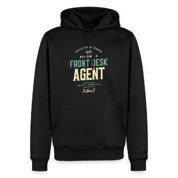 Front Desk Agent Job Profession Birthday Worker - Men’s Premium Organic Hoodie - black - Front - Nico (187cm)
