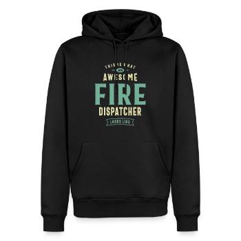 Fire Dispatcher Job Profession Birthday Worker - Men’s Premium Organic Hoodie - black - Front - Nico (187cm)