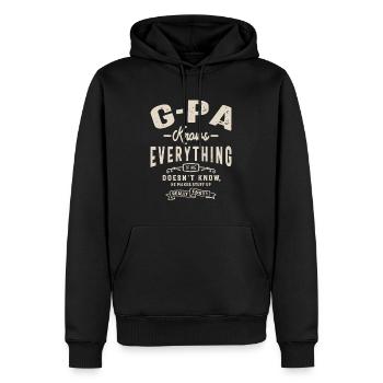 G-PA weiß alles - Lustige Opas - Männer Premium Bio Hoodie - Schwarz - Vorne - Nico (187cm)