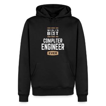 World's Best Computer Engineer Ever - Men’s Premium Organic Hoodie - black - Front - Nico (187cm)
