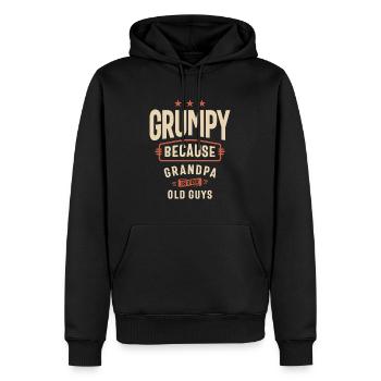 Grumpy Old Guy - La fierté de grand-père - Sweat à capuche Premium bio Homme - noir - Devant - Nico (187cm)