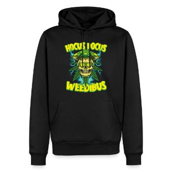 Hocus Pocus Weedibus - 420 Blaze Motiv - Männer Premium Bio Hoodie - Schwarz - Vorne - Nico (187cm)