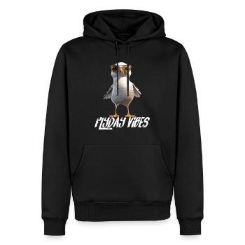 Möwe Flyday Vibes Cool Süß Sommer Urlaub - Männer Premium Bio Hoodie - Schwarz - Vorne - Nico (187cm)