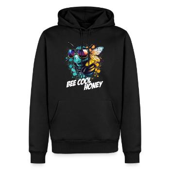 Bourdon graffiti avec lunettes de soleil Bee Cool Honey - Sweat à capuche Premium bio Homme - noir - Devant - Nico (187cm)