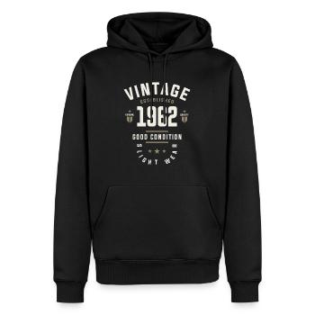 Vintage 61st Birthday Decorations Funny 1962 61 - Men’s Premium Organic Hoodie - black - Front - Nico (187cm)