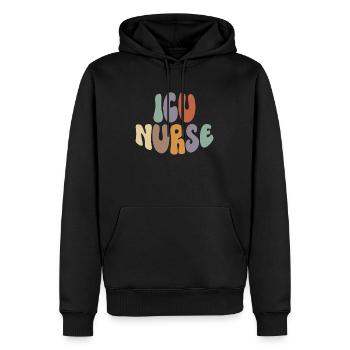 Krankenschwester auf der Intensivstation ist stolz auf ihren Beruf - Männer Premium Bio Hoodie - Schwarz - Vorne - Nico (187cm)