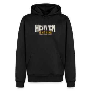 Heaven-Bound - Recruter pour l’éternité - Sweat à capuche Premium bio Homme - noir - Devant - Nico (187cm)