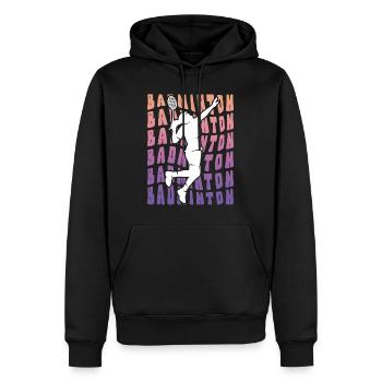 Badminton Player Badminton Badminton Girls - Men’s Premium Organic Hoodie - black - Front - Nico (187cm)