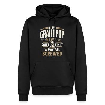 Si grand-papa ne peut pas réparer, c’était tout foutu grand-père - Sweat à capuche Premium bio Homme - noir - Devant - Nico (187cm)