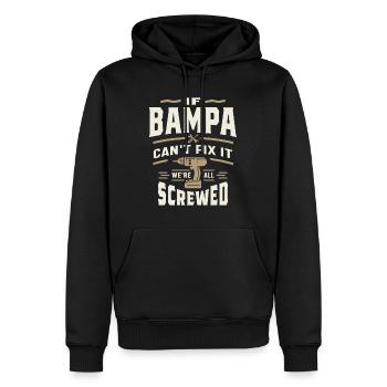 Wenn Bampa es nicht reparieren kann, wäre alles, Opa - Männer Premium Bio Hoodie - Schwarz - Vorne - Nico (187cm)