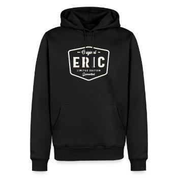 Original Eric Limitierte Auflage Benutzerdefinierter Name Eric - Männer Premium Bio Hoodie - Schwarz - Vorne - Nico (187cm)
