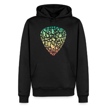 Bassiste, Guitare Basse, Guitare Basse, Bassiste - Sweat à capuche Premium bio Homme - noir - Devant - Nico (187cm)