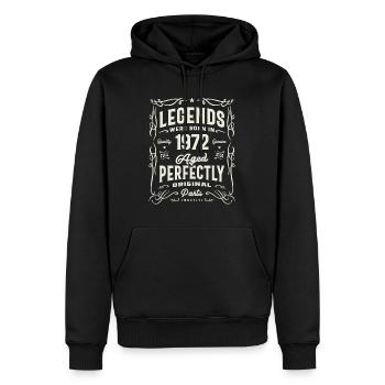 1972 51. Geburtstag Geschenke 51 Jahre alte Männer Frauen - Männer Premium Bio Hoodie - Schwarz - Vorne - Nico (187cm)