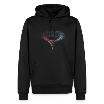 Entonnoir de trou noir dans l’espace - Sweat à capuche Premium bio Homme - noir - Devant - Nico (187cm)