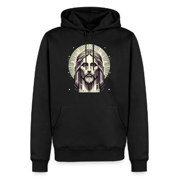 Jesus Vektor Polygon Christus Kopf Religion - Männer Premium Bio Hoodie - Schwarz - Vorne - Nico (187cm)