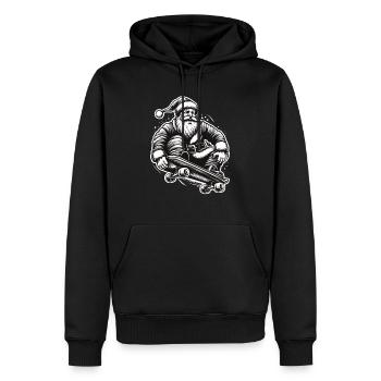 Cool Santa Skater Skating Street Skate Xmas - Männer Premium Bio Hoodie - Schwarz - Vorne - Nico (187cm)