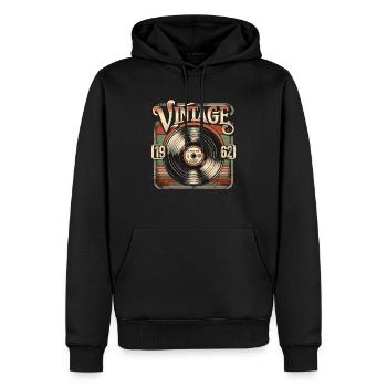 Retro Vinyl Vintage Legend 1962 Geburtstag - Männer Premium Bio Hoodie - Schwarz - Vorne - Nico (187cm)