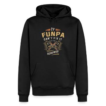 Wenn Funpa es nicht reparieren kann Lustiger Handwerker Opa - Männer Premium Bio Hoodie - Schwarz - Vorne - Nico (187cm)