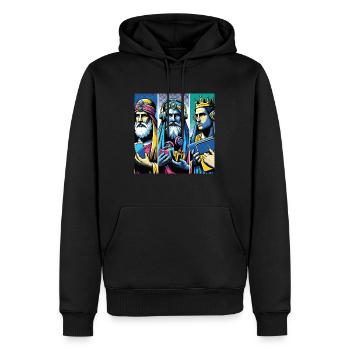 Pop Art Modern Three Kings - Men’s Premium Organic Hoodie - black - Front - Nico (187cm)