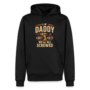 Wenn Papa es nicht reparieren kann Lustiger Handwerker Opa - Männer Premium Bio Hoodie - Schwarz - Vorne - Nico (187cm)