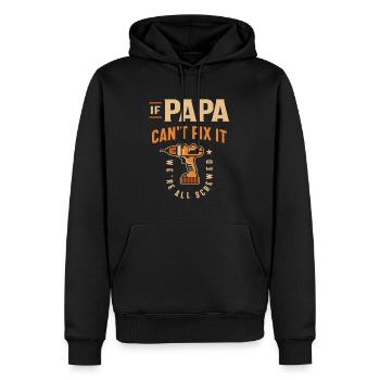 Wenn Papa es nicht reparieren kann, lustiger Handwerker Opa - Männer Premium Bio Hoodie - Schwarz - Vorne - Nico (187cm)