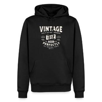 1957 67. Geburtstag Geschenke 67 Jahre alte Männer Frauen - Männer Premium Bio Hoodie - Schwarz - Vorne - Nico (187cm)