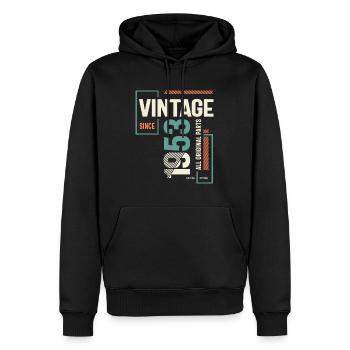 1953 71. Geburtstag Geschenke 71 Jahre alte Männer Frauen - Männer Premium Bio Hoodie - Schwarz - Vorne - Nico (187cm)