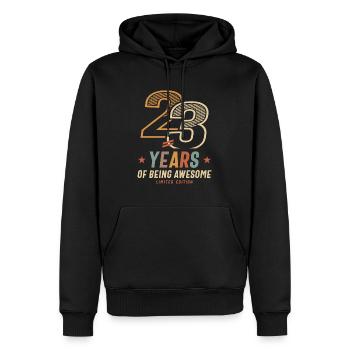 23 Years Of Being Awesome 2001 23rd Birthday - Men’s Premium Organic Hoodie - black - Front - Nico (187cm)