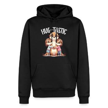 Hug-Tastic Suricate Maman Enfants Câlins Amour - Sweat à capuche Premium bio Homme - noir - Devant - Nico (187cm)