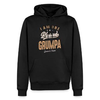 Je suis l’un bénir Grumpa drôle fête des pères - Sweat à capuche Premium bio Homme - noir - Devant - Nico (187cm)