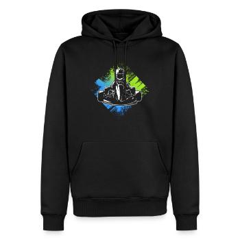Kart Racing Motorsport Kids Boys Go-Kart - Men’s Premium Organic Hoodie - black - Front - Nico (187cm)