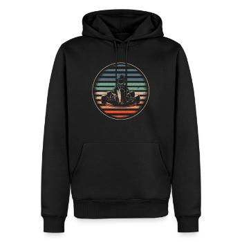 Go-Kart Karts Motorsport Boys Men Kart Race - Men’s Premium Organic Hoodie - black - Front - Nico (187cm)