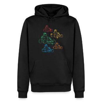 Go-Kart Motorsport Karts Kids Boys Kart Racing - Men’s Premium Organic Hoodie - black - Front - Nico (187cm)