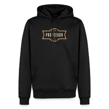 Ursprünglicher Professor - Wissens-Ikone - Männer Premium Bio Hoodie - Schwarz - Vorne - Nico (187cm)
