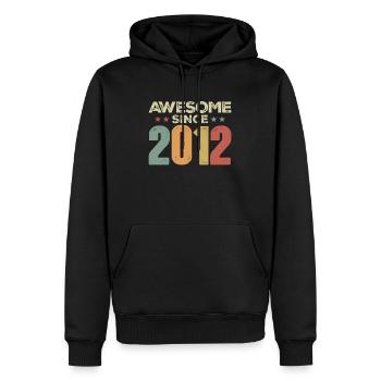 12yr BDay Funny 2012 12. 12 Jahre alter Geburtstag - Männer Premium Bio Hoodie - Schwarz - Vorne - Nico (187cm)