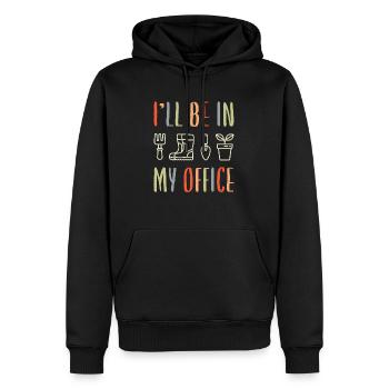 I'll Be In My Office Garden Life - Men’s Premium Organic Hoodie - black - Front - Nico (187cm)