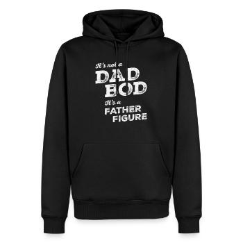 Figure paternelle Dad Bod - Fête des pères - Sweat à capuche Premium bio Homme - noir - Devant - Nico (187cm)