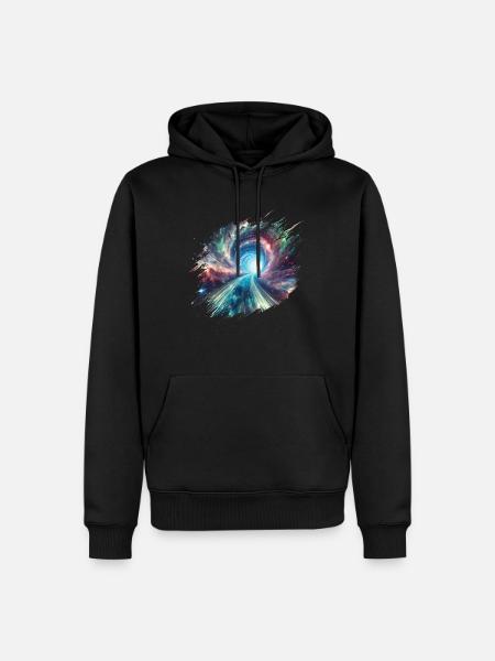 Wormhole to another galaxy - Men’s Premium Organic Hoodie - black