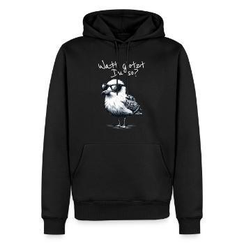 Watt vous regarde alors en disant - Sweat à capuche Premium bio Homme - noir - Devant - Nico (187cm)