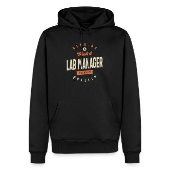 Emploi amusant Profession - Gestionnaire de laboratoire - Sweat à capuche Premium bio Homme - noir - Devant - Nico (187cm)