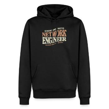 Proud Network Engineer - Men’s Premium Organic Hoodie - black - Front - Nico (187cm)