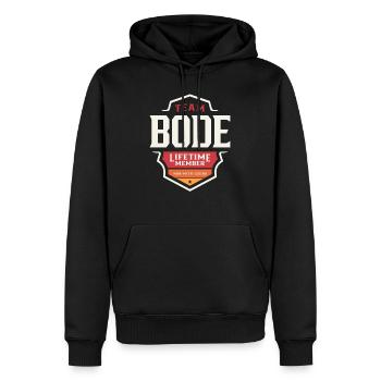 Team Bode Lebenslanges Mitglied Lustiger Name Bode - Männer Premium Bio Hoodie - Schwarz - Vorne - Nico (187cm)