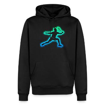 Badminton Badminton Joueurs Enfants Hommes Badminton - Sweat à capuche Premium bio Homme - noir - Devant - Nico (187cm)