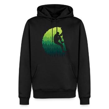 Klettern Kletterer Kinder Jungen Berge Bouldern - Männer Premium Bio Hoodie - Schwarz - Vorne - Nico (187cm)