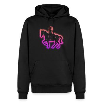 Pferd reiten Reiterin Reiter Frauen Mädchen Pferde - Männer Premium Bio Hoodie - Schwarz - Vorne - Nico (187cm)