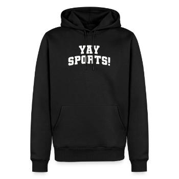 Yay Sports - Funny Sports - Men’s Premium Organic Hoodie - black - Front - Nico (187cm)