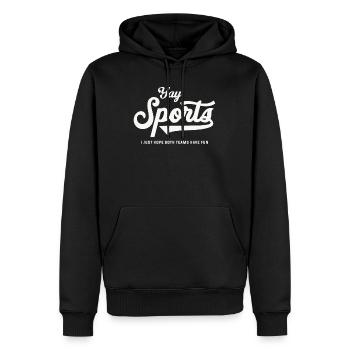 Yay Sports - Funny Sports - Men’s Premium Organic Hoodie - black - Front - Nico (187cm)