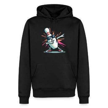 Bowling Pin Dabbing Sunglasses Bowler Player - Männer Premium Bio Hoodie - Schwarz - Vorne - Nico (187cm)