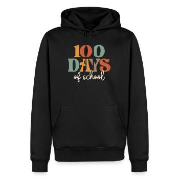 Groovy 100 jours d’école - Rétro pour les enfants Enseignant - Sweat à capuche Premium bio Homme - noir - Devant - Nico (187cm)